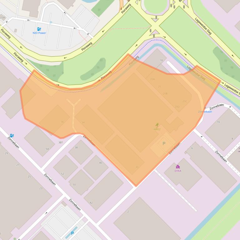 Kaart van postcodegebied 3542EE.