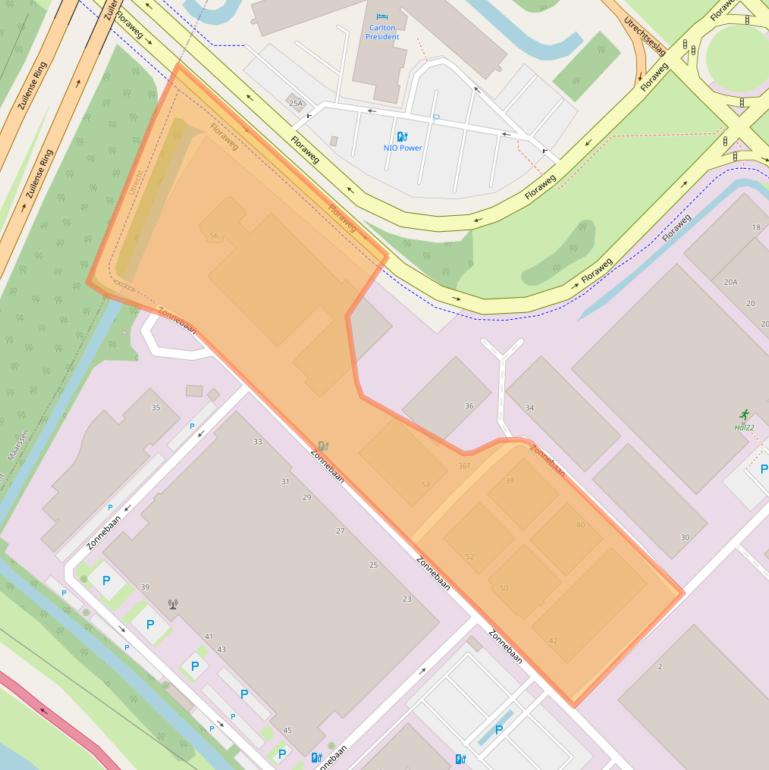 Kaart van postcodegebied 3542EG.