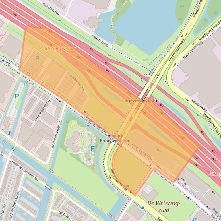 Kaart van postcodegebied 3543AB.