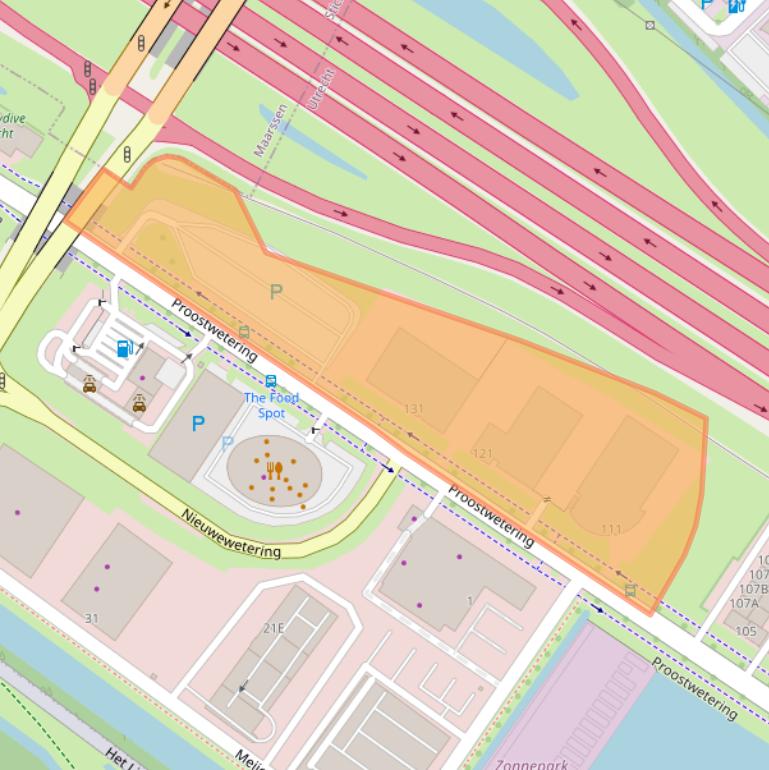 Kaart van postcodegebied 3543AD.