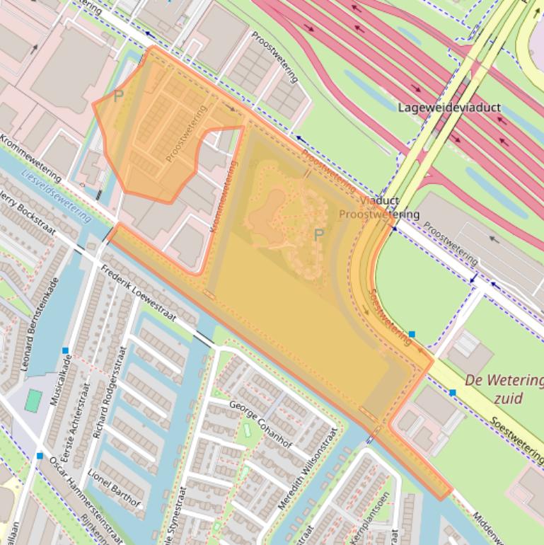 Kaart van postcodegebied 3543AE.