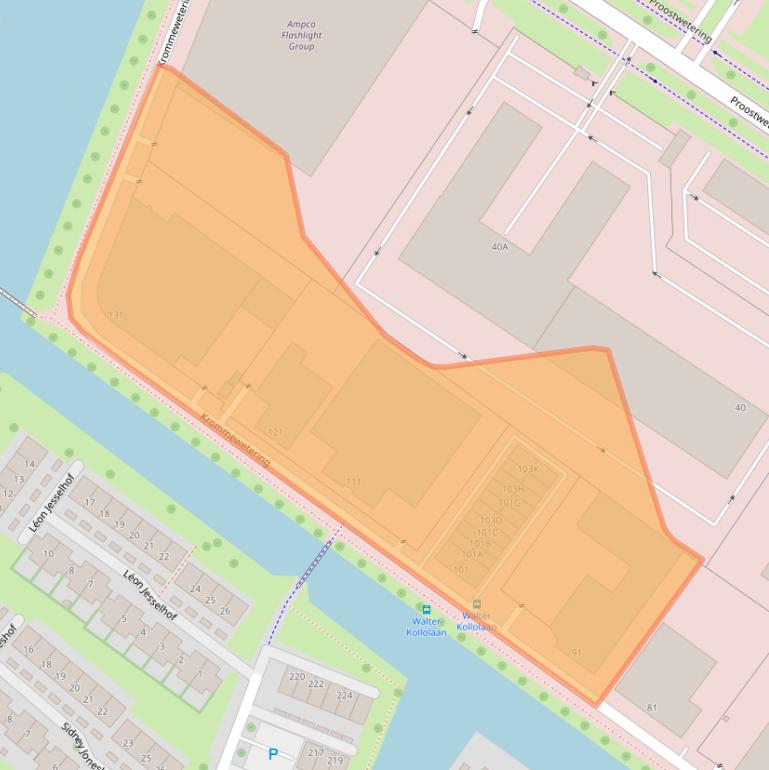 Kaart van postcodegebied 3543AN.