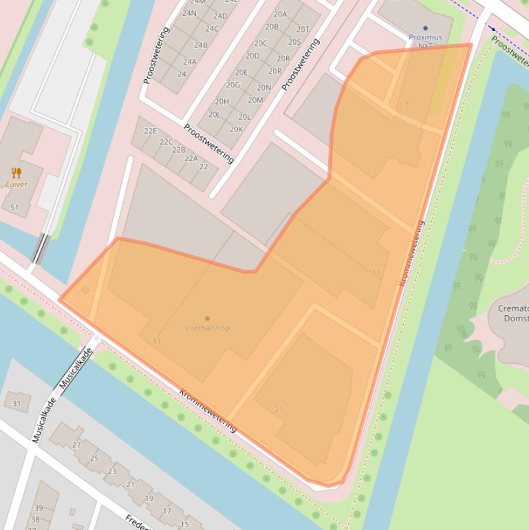 Kaart van postcodegebied 3543AP.