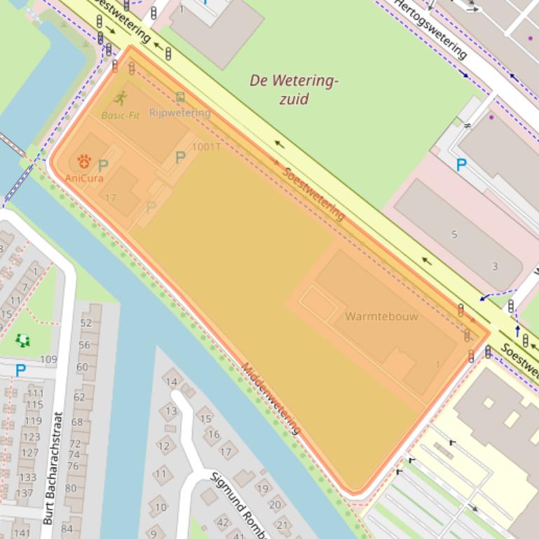 Kaart van postcodegebied 3543AR.