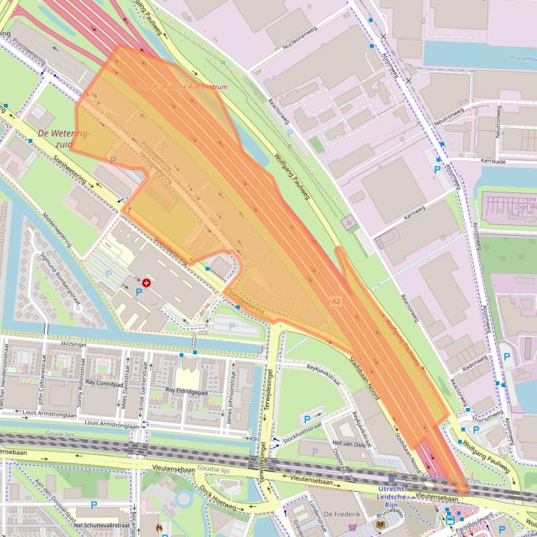 Kaart van postcodegebied 3543AS.