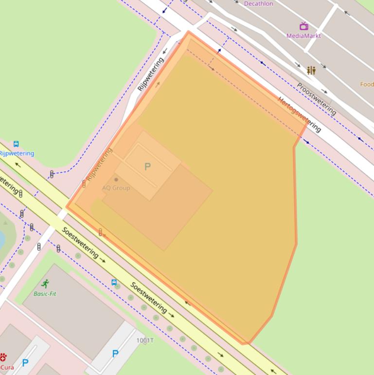 Kaart van postcodegebied 3543AT.