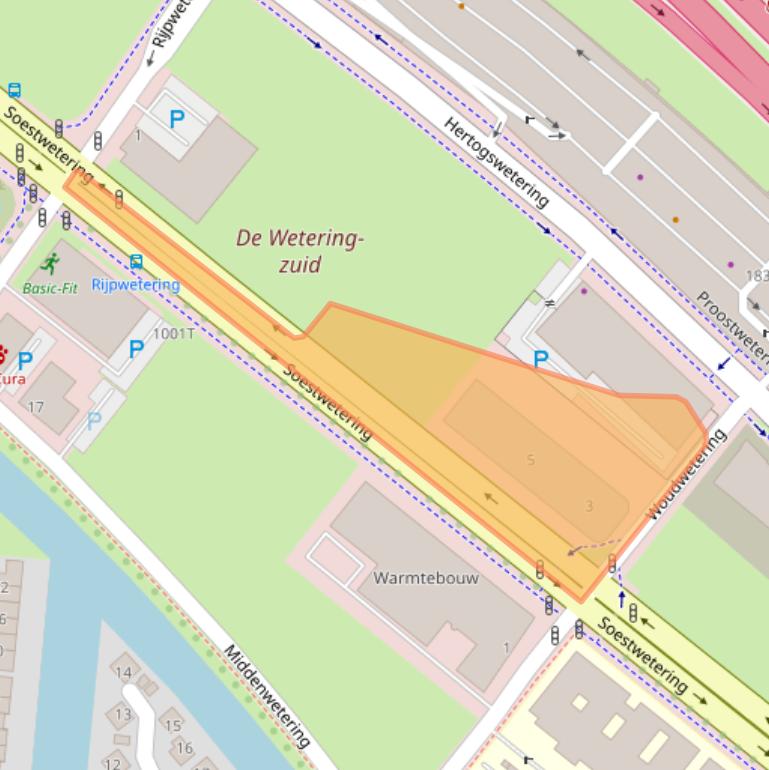 Kaart van postcodegebied 3543AV.