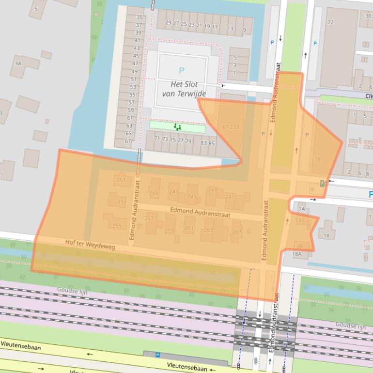 Kaart van postcodegebied 3543BH.