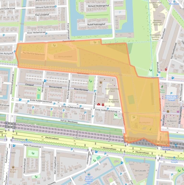 Kaart van postcodegebied 3543BM.