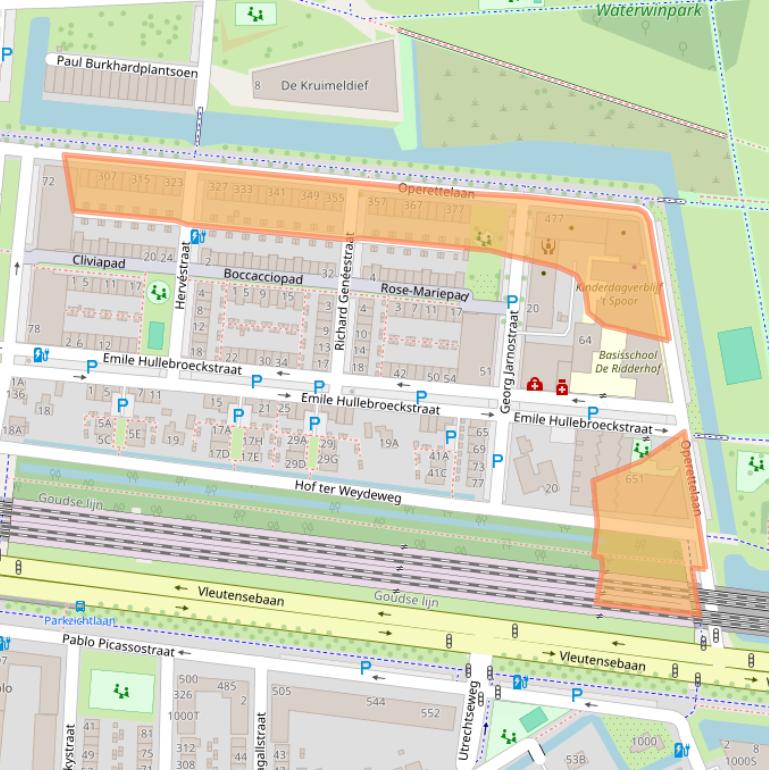 Kaart van postcodegebied 3543BR.