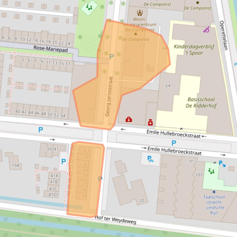 Kaart van postcodegebied 3543BX.