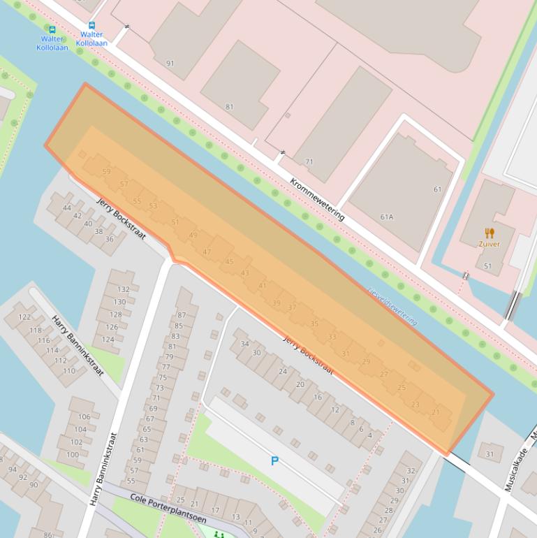 Kaart van postcodegebied 3543CA.