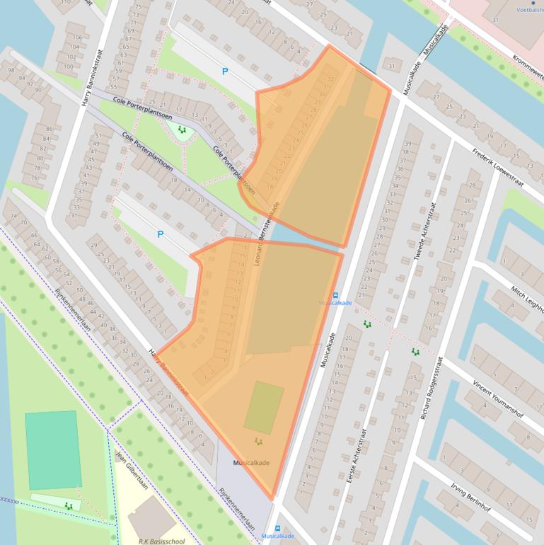 Kaart van postcodegebied 3543CC.