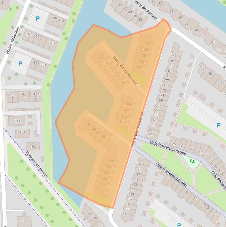 Kaart van postcodegebied 3543CJ.