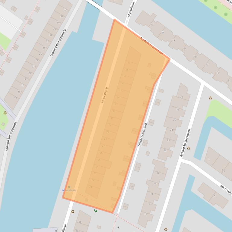 Kaart van postcodegebied 3543CM.