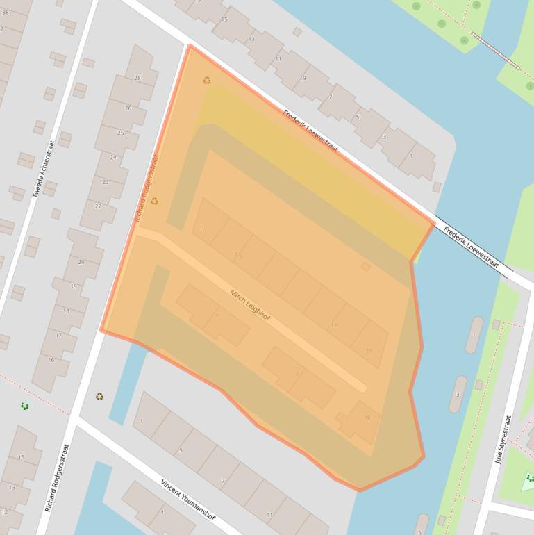 Kaart van postcodegebied 3543CP.