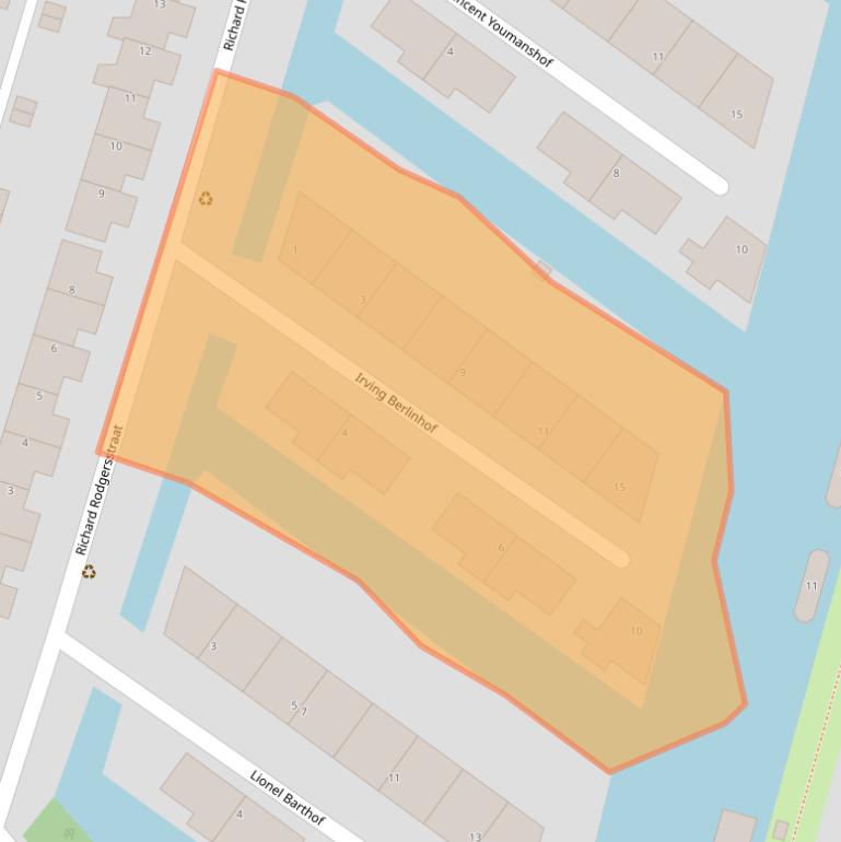 Kaart van postcodegebied 3543CS.