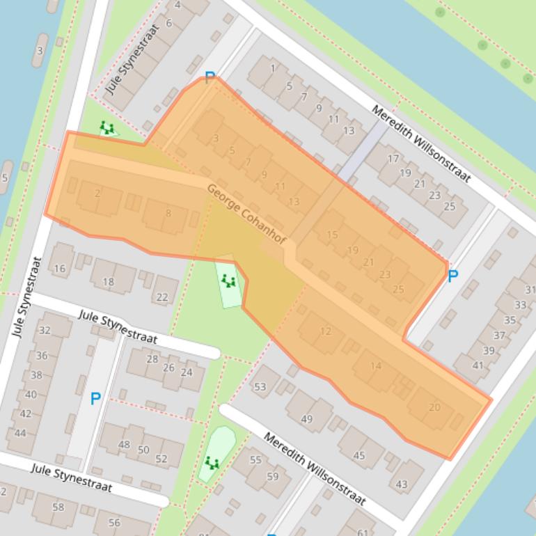 Kaart van postcodegebied 3543DP.