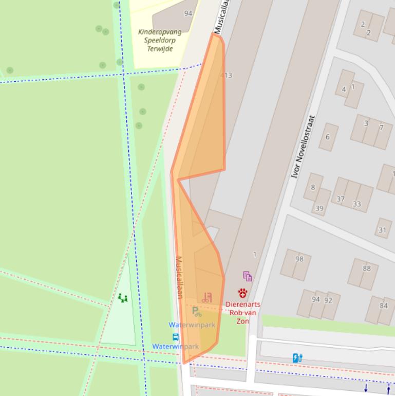 Kaart van postcodegebied 3543EC.