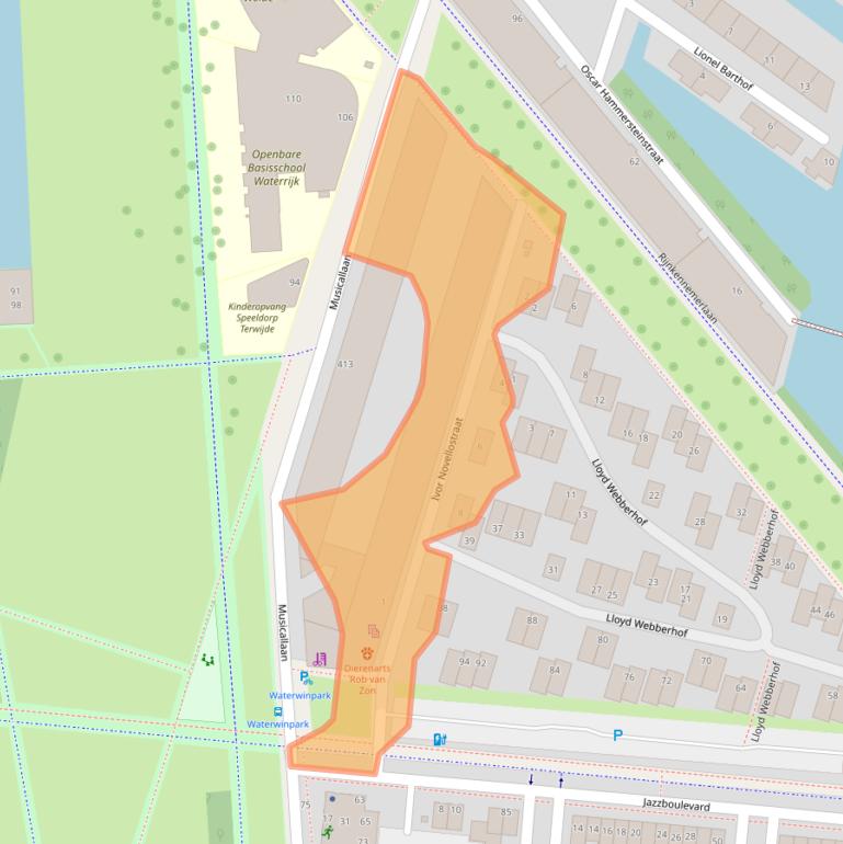 Kaart van postcodegebied 3543EE.