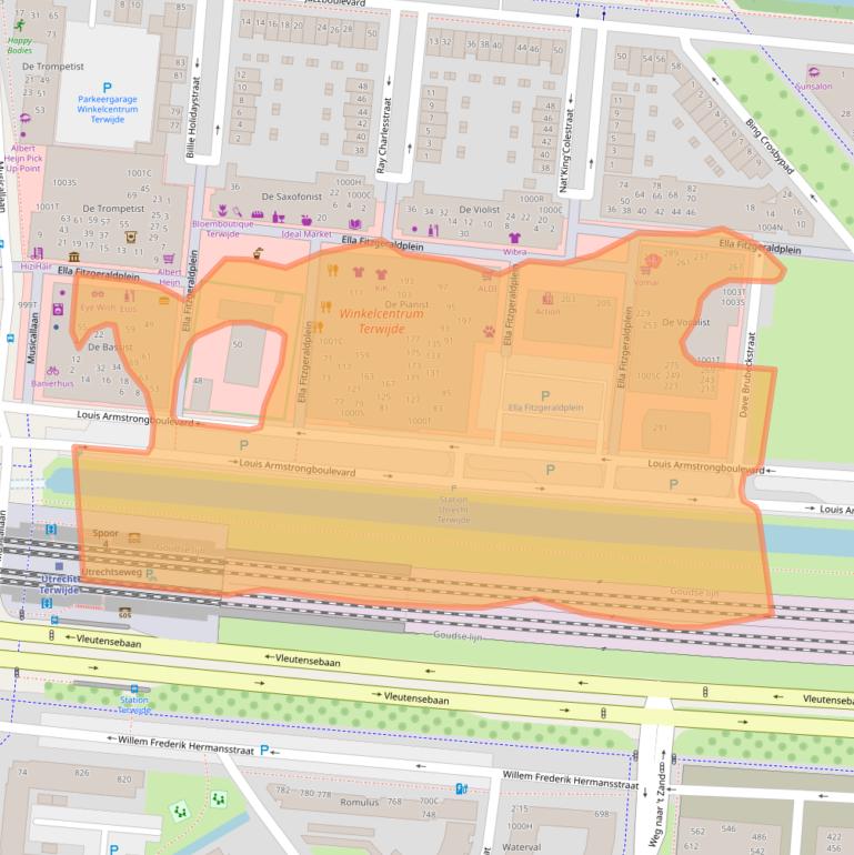 Kaart van postcodegebied 3543EN.