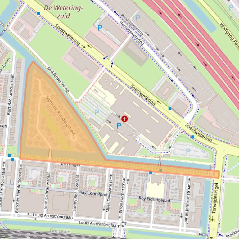 Kaart van postcodegebied 3543GC.