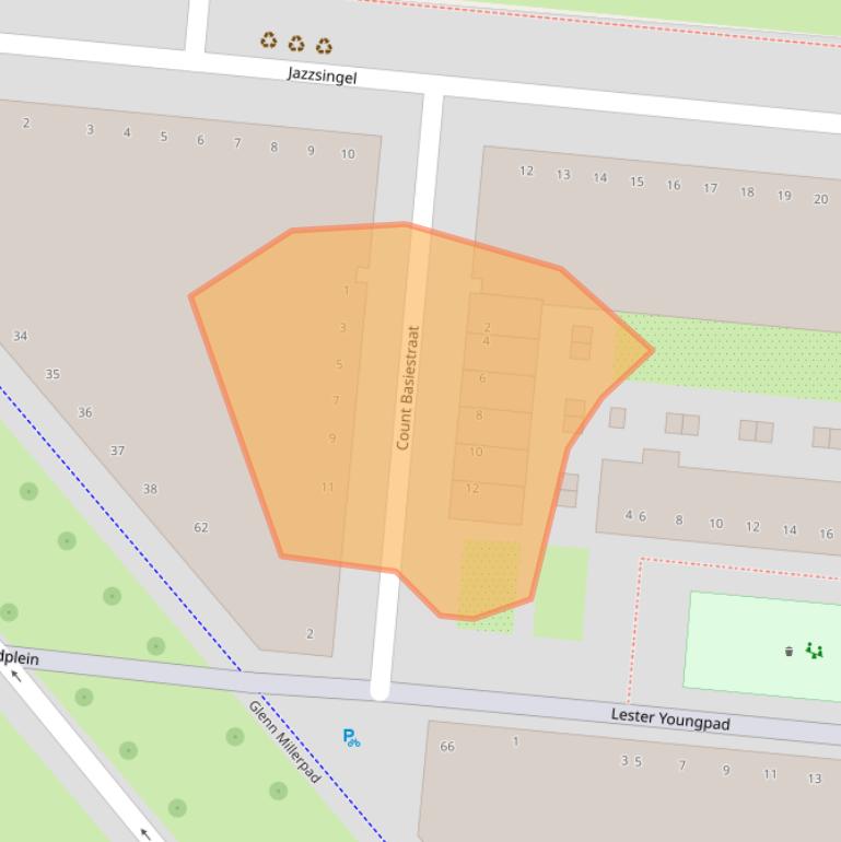 Kaart van postcodegebied 3543GH.