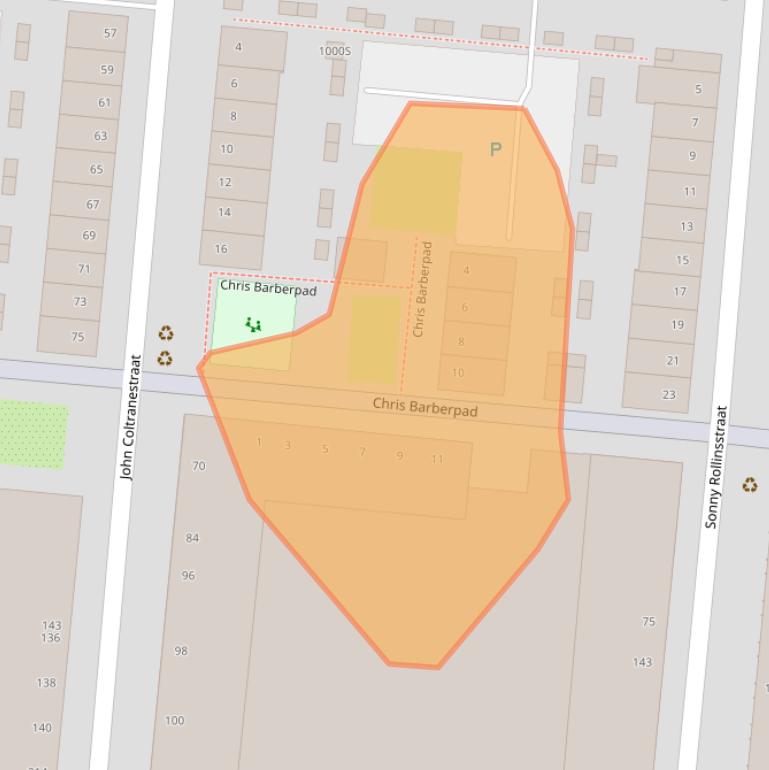 Kaart van postcodegebied 3543GP.