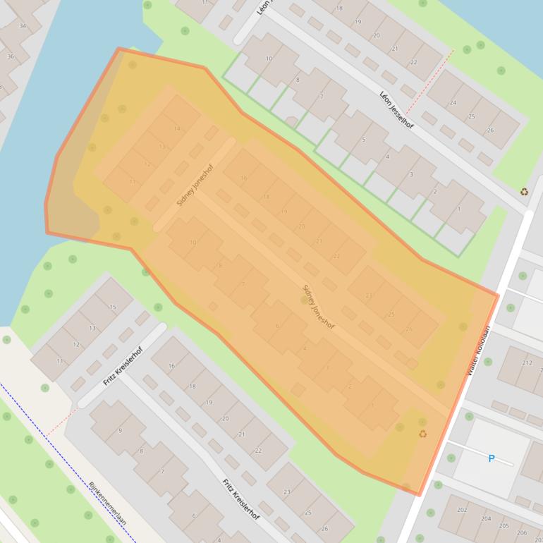 Kaart van postcodegebied 3543HM.