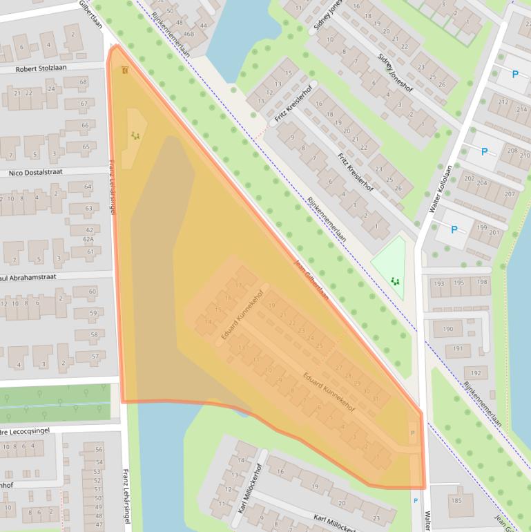 Kaart van postcodegebied 3543HT.