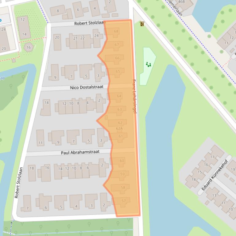 Kaart van postcodegebied 3543JD.