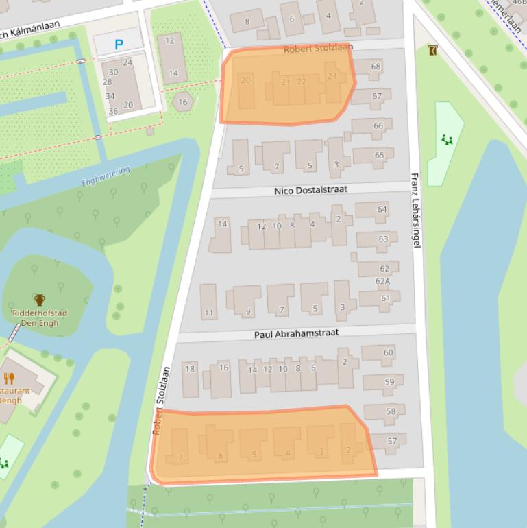 Kaart van postcodegebied 3543JG.