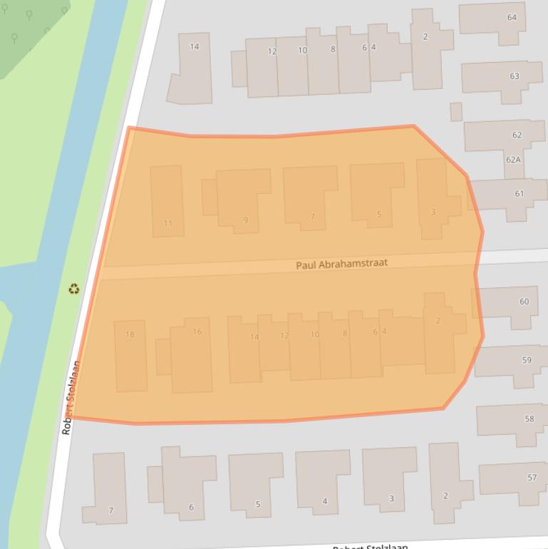 Kaart van postcodegebied 3543JJ.