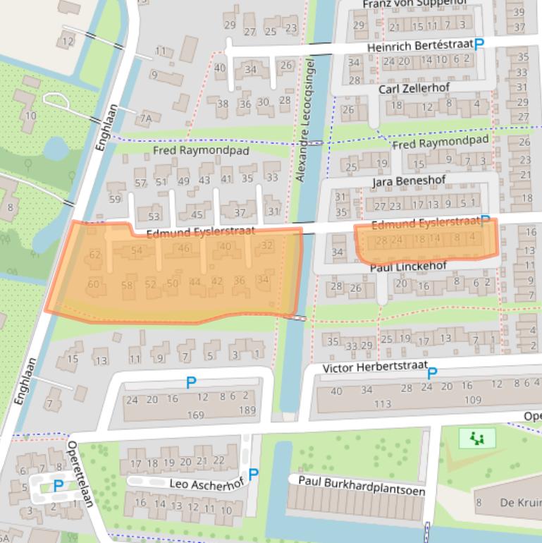Kaart van postcodegebied 3543JS.