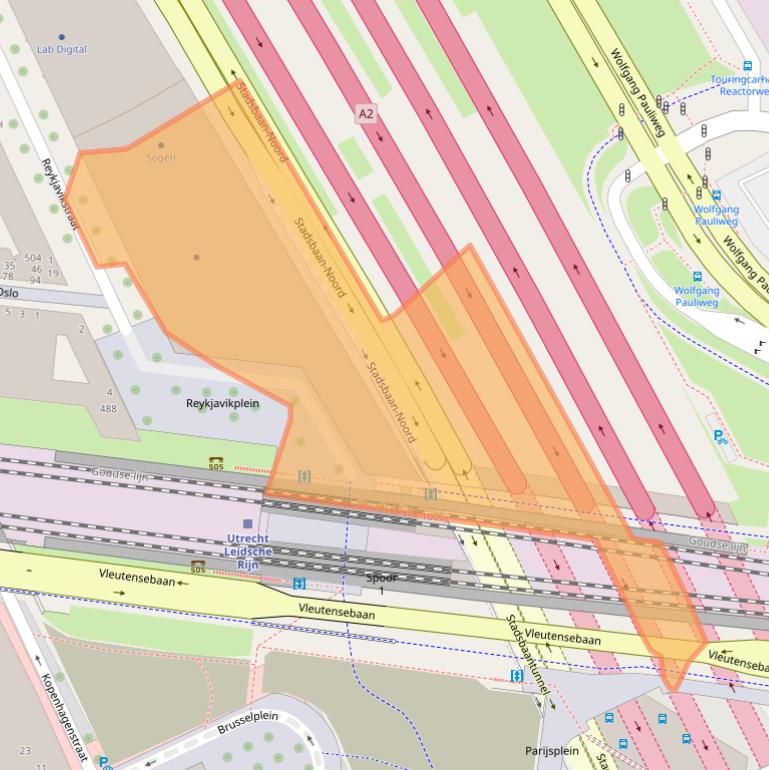 Kaart van postcodegebied 3543KA.