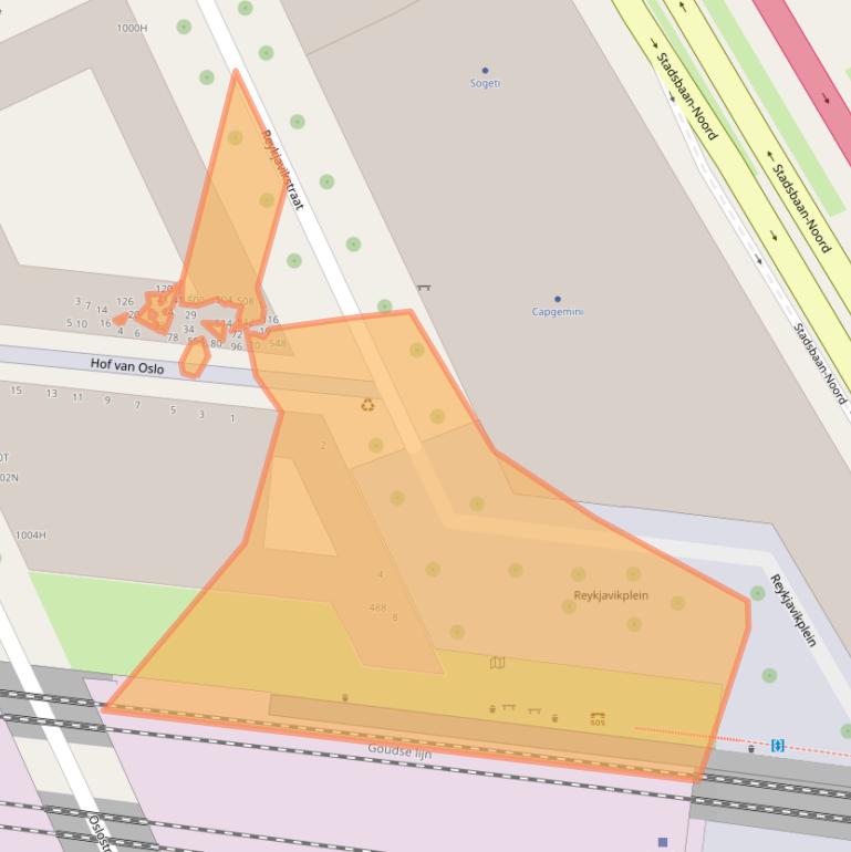 Kaart van postcodegebied 3543KB.