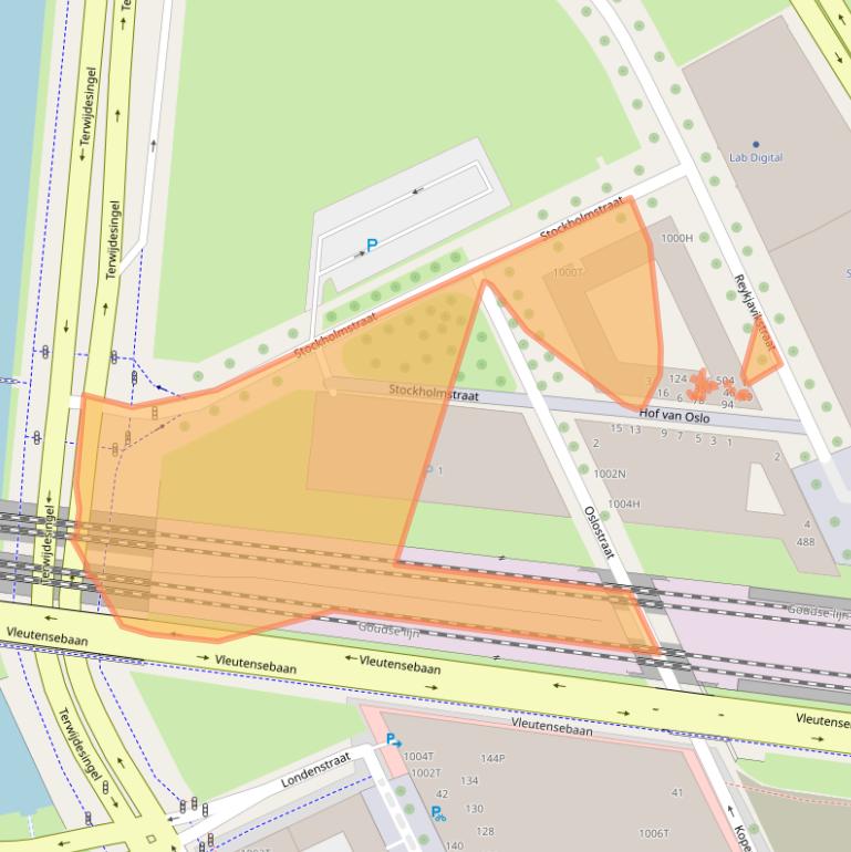 Kaart van postcodegebied 3543KG.