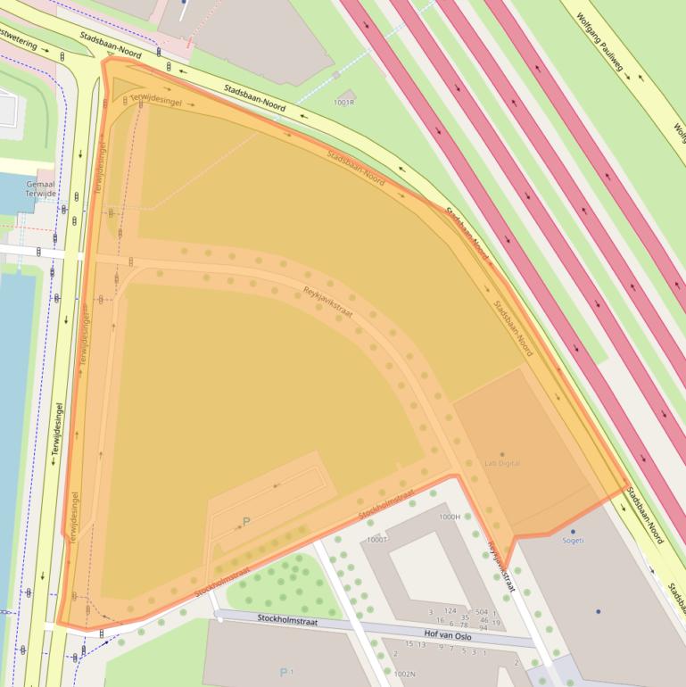 Kaart van postcodegebied 3543KH.