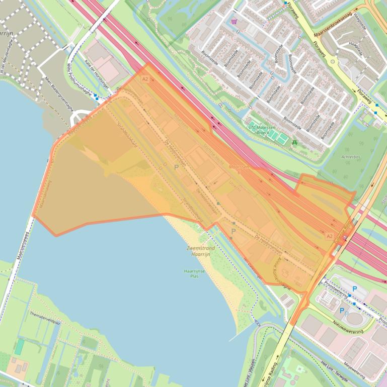 Kaart van postcodegebied 3543MB.