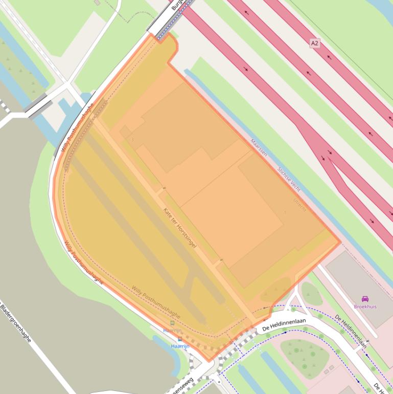 Kaart van postcodegebied 3543WB.