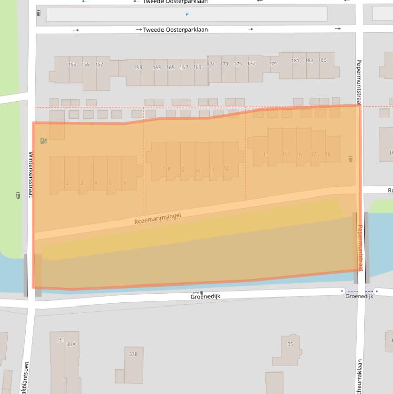 Kaart van postcodegebied 3544AE.