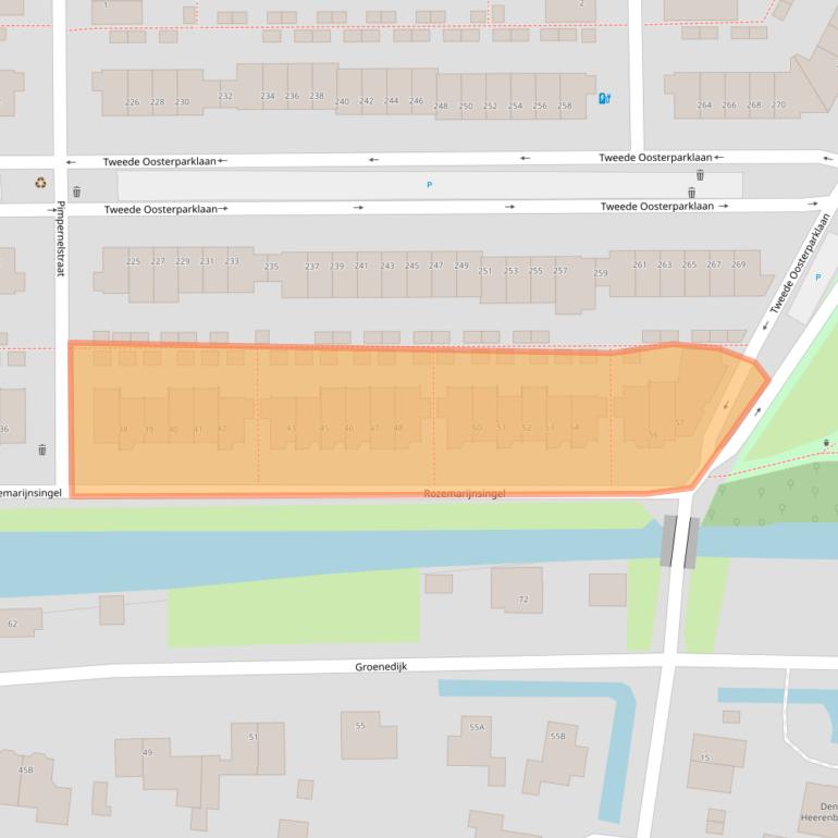 Kaart van postcodegebied 3544AH.