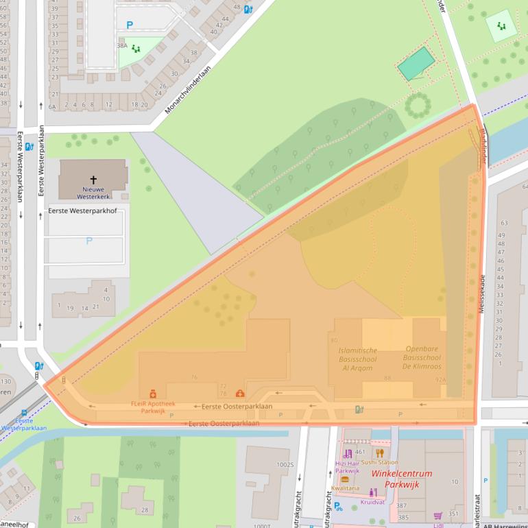 Kaart van postcodegebied 3544AK.