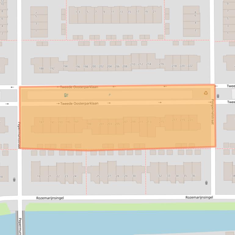 Kaart van postcodegebied 3544AR.