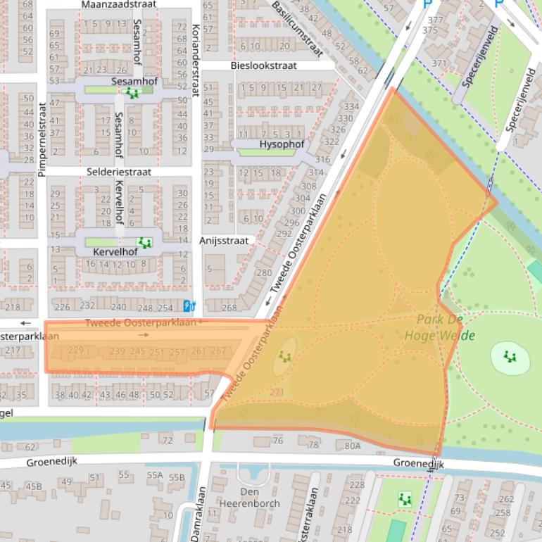 Kaart van postcodegebied 3544AS.