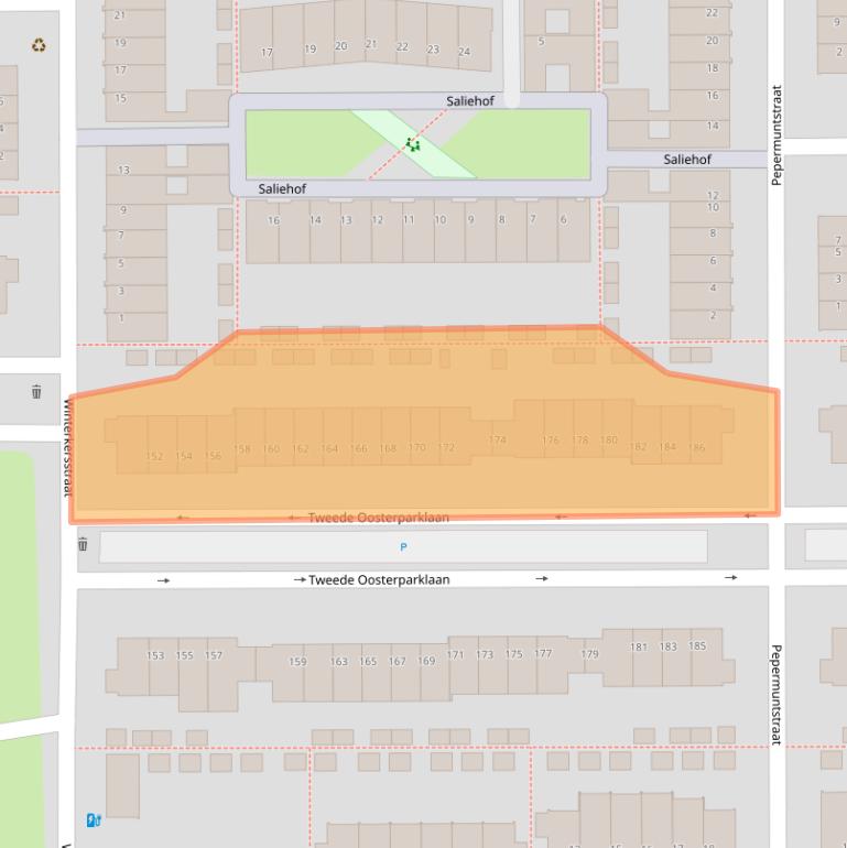 Kaart van postcodegebied 3544AT.