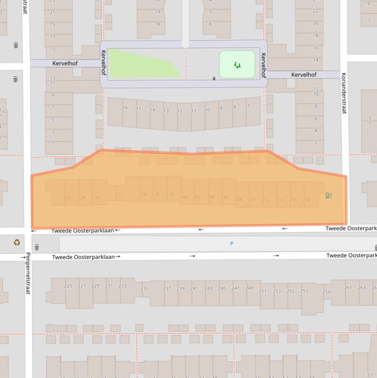 Kaart van postcodegebied 3544AW.