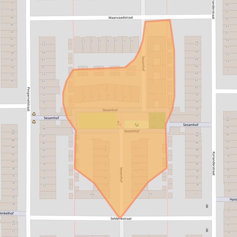 Kaart van postcodegebied 3544BK.
