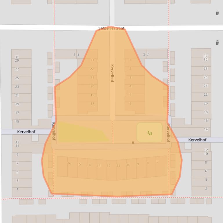 Kaart van postcodegebied 3544BM.