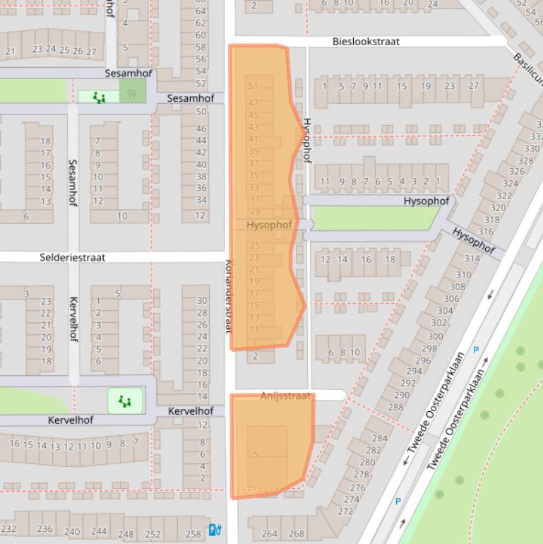 Kaart van postcodegebied 3544BN.